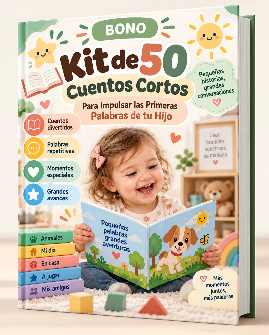Mockup del bono Kit de 50 cuentos cortos